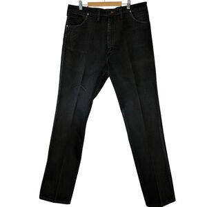 Vintage Wrangler Denim Jeans Mens 38x36 Black 936WBK Made In USA Cowboy 80s 90s
